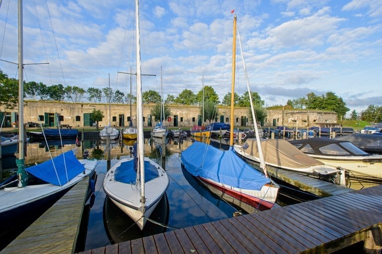 Sail boats at Fort at Kudelstaart