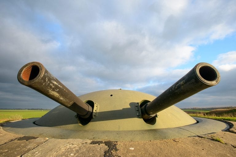 The guns of Fort at Spijkerboor