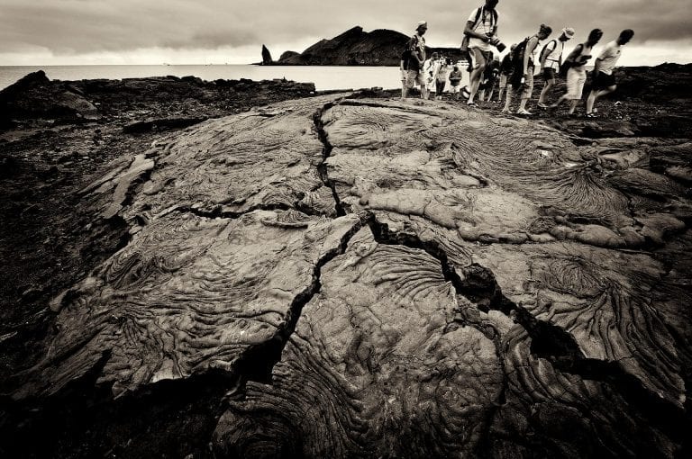 Pahoehoe lava on Isla Bartolome