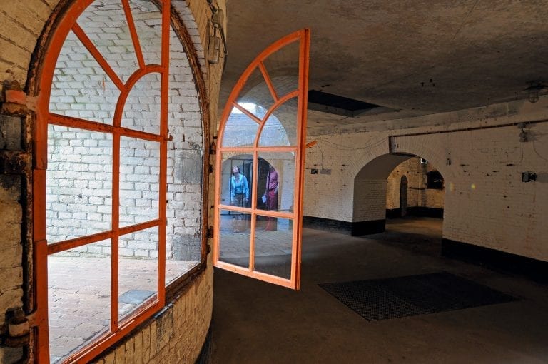 Visitors in Fort Asperen
