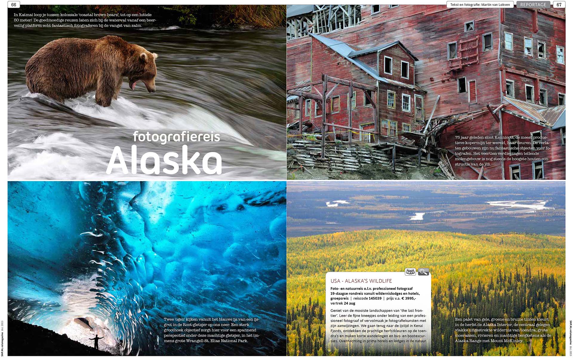 Aankondiging van een fotografiereis naar Alaska met SNP Natuurreizen.