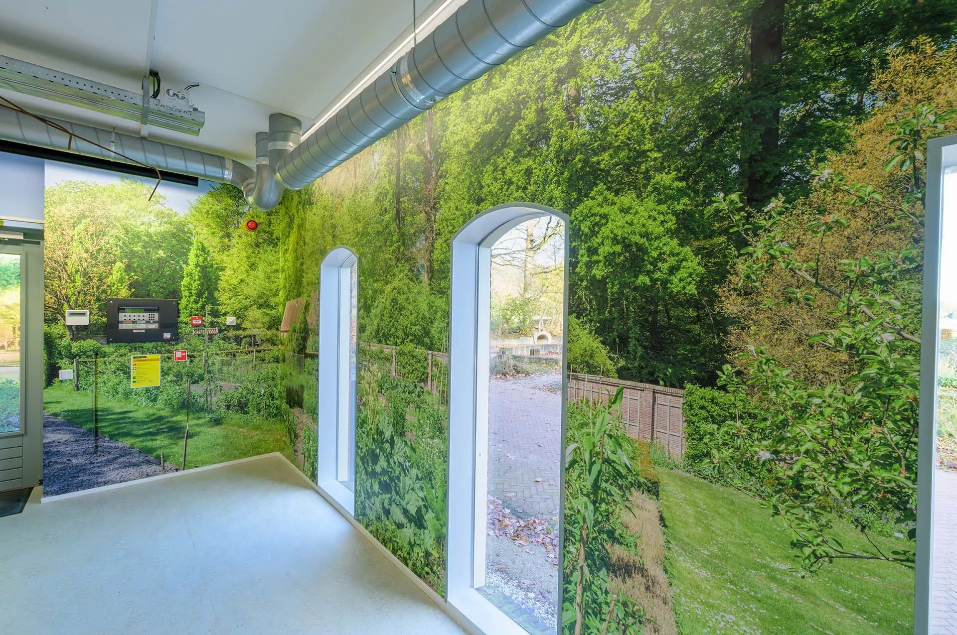 Muurbehang in Bezoekerscentrum