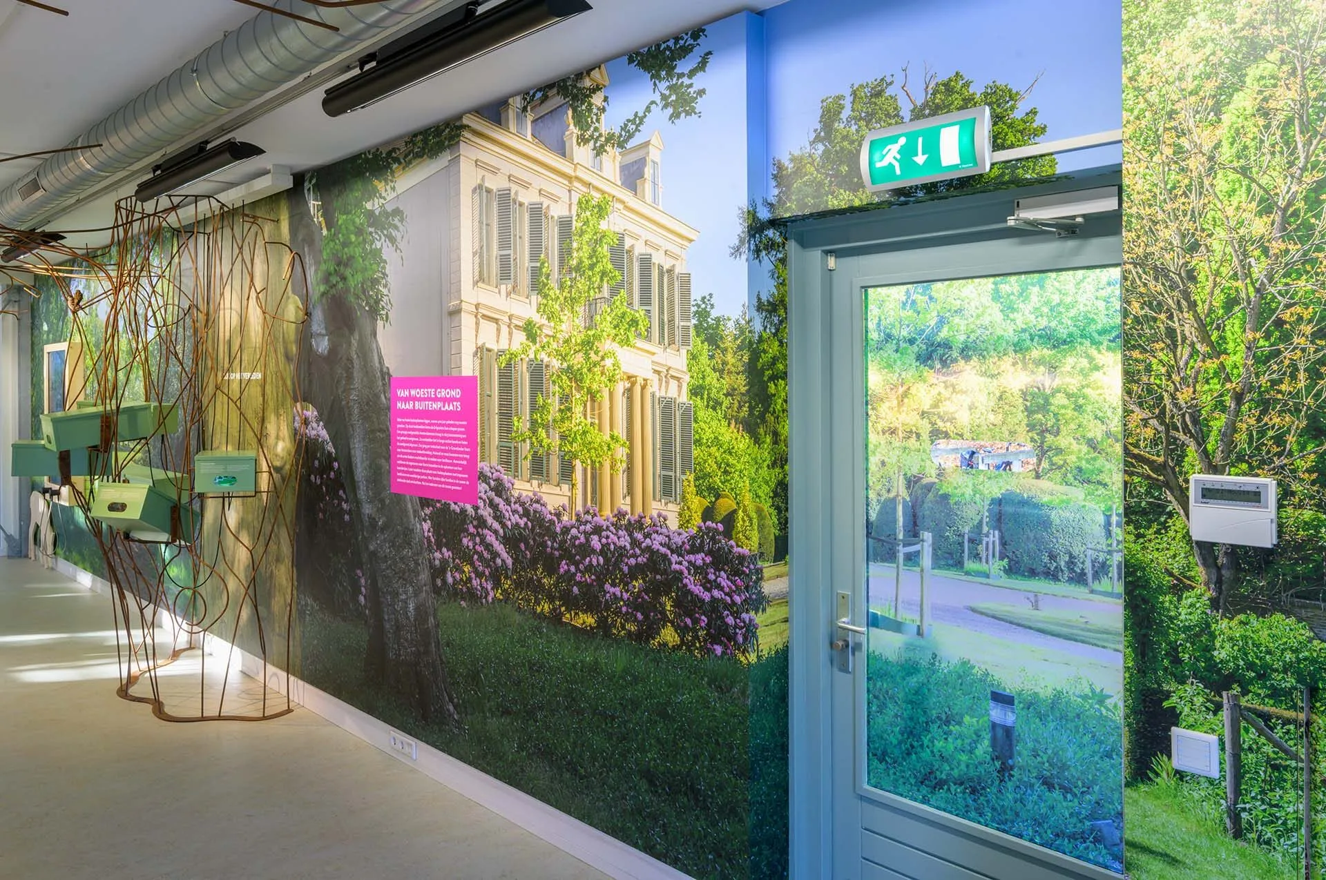 Muurbehang in Bezoekerscentrum