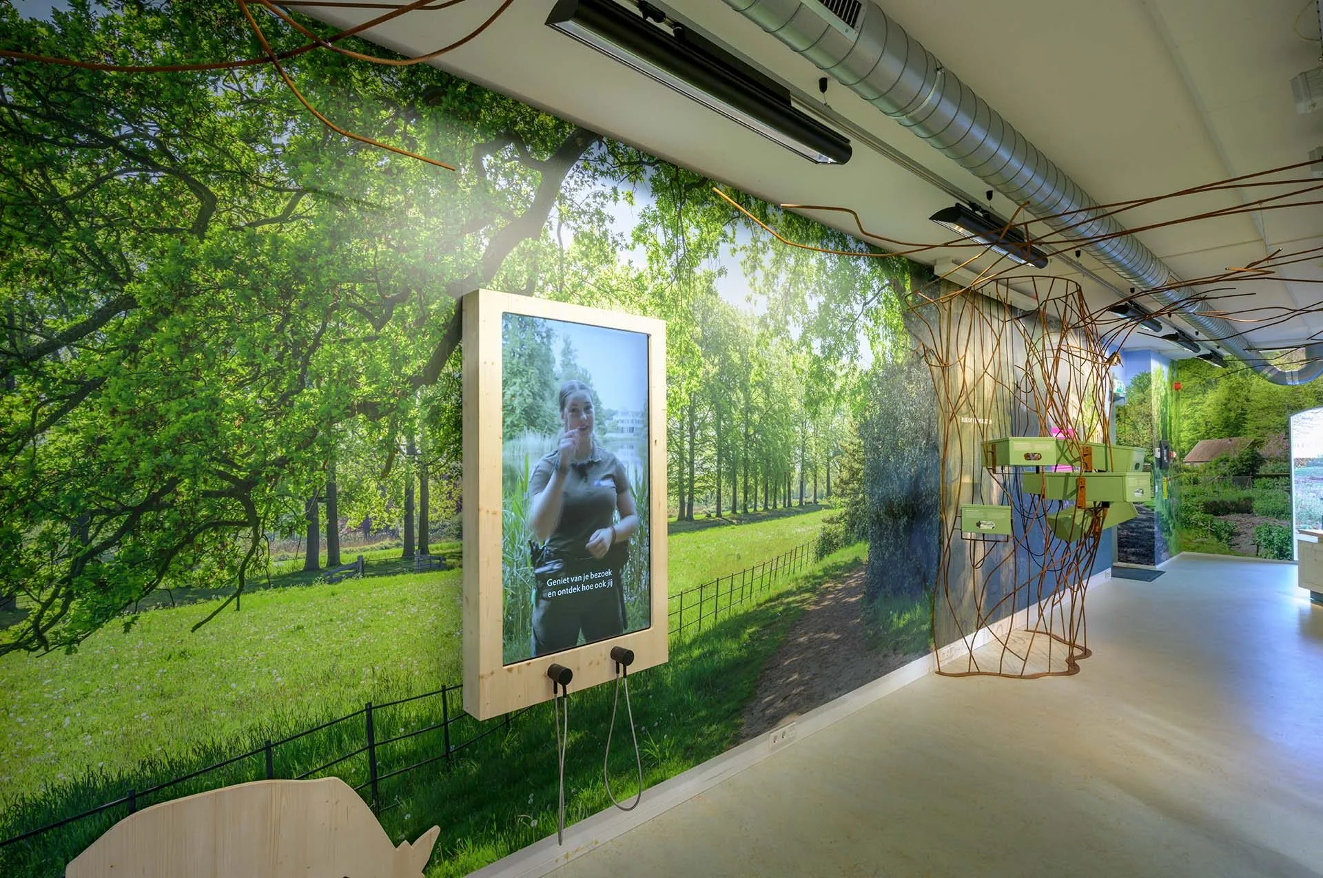 Muurbehang in Bezoekerscentrum