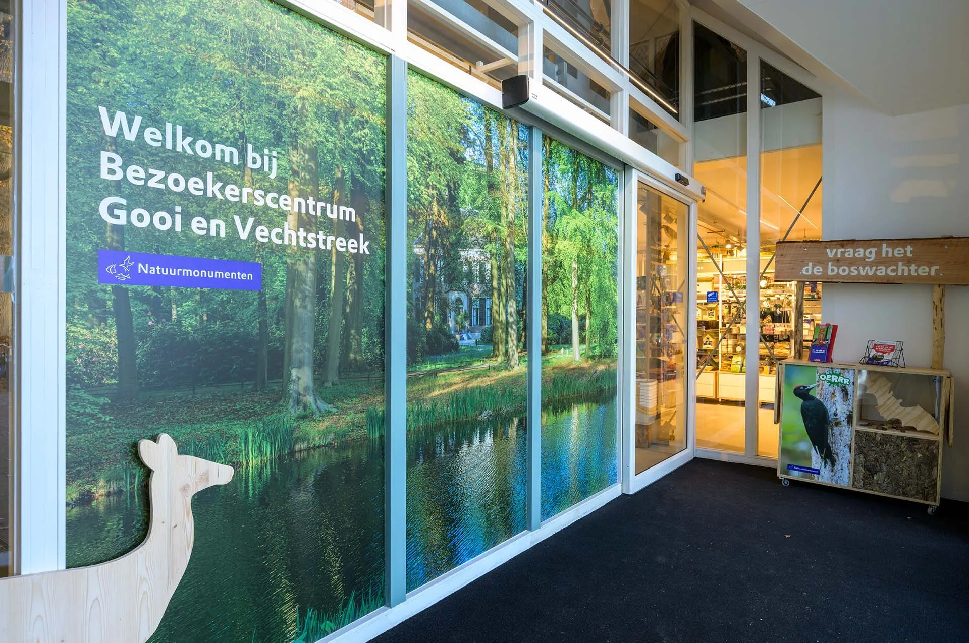 Muurbehang in Bezoekerscentrum