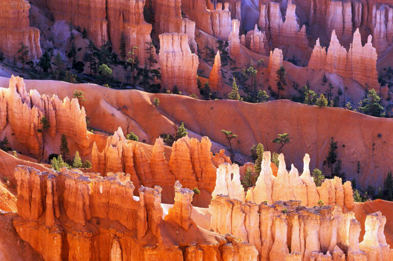 De oranje rotsformaties van Bryce Canyon National Park