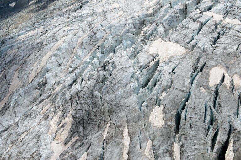 Hikers on the Fee Glacier