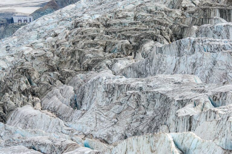 Glacier with ski station