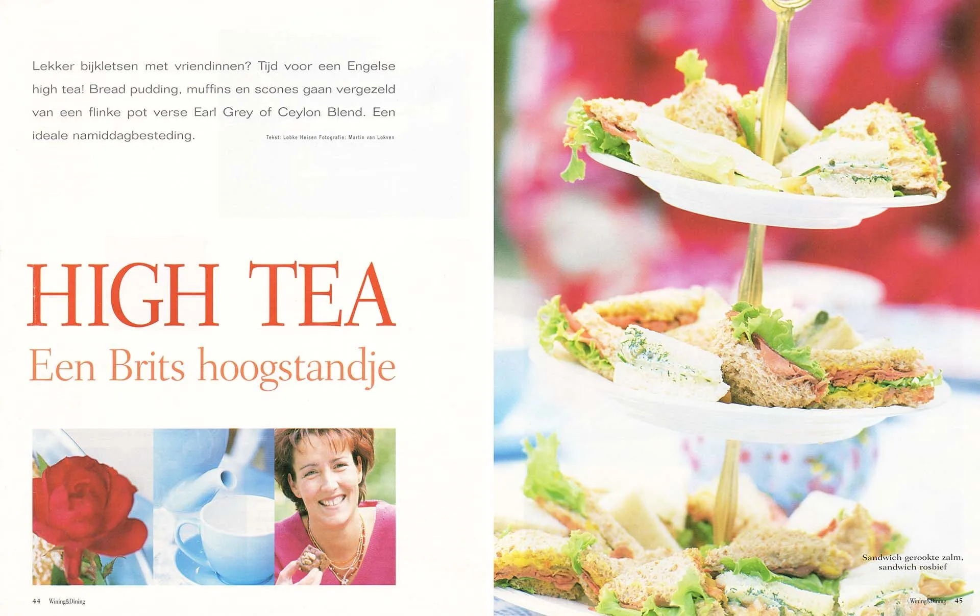 Publicatie high tea in Wining & Dining magazine