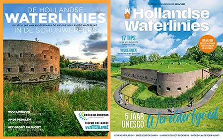 Covers van Hollandse Waterlinies in Fort magazines.