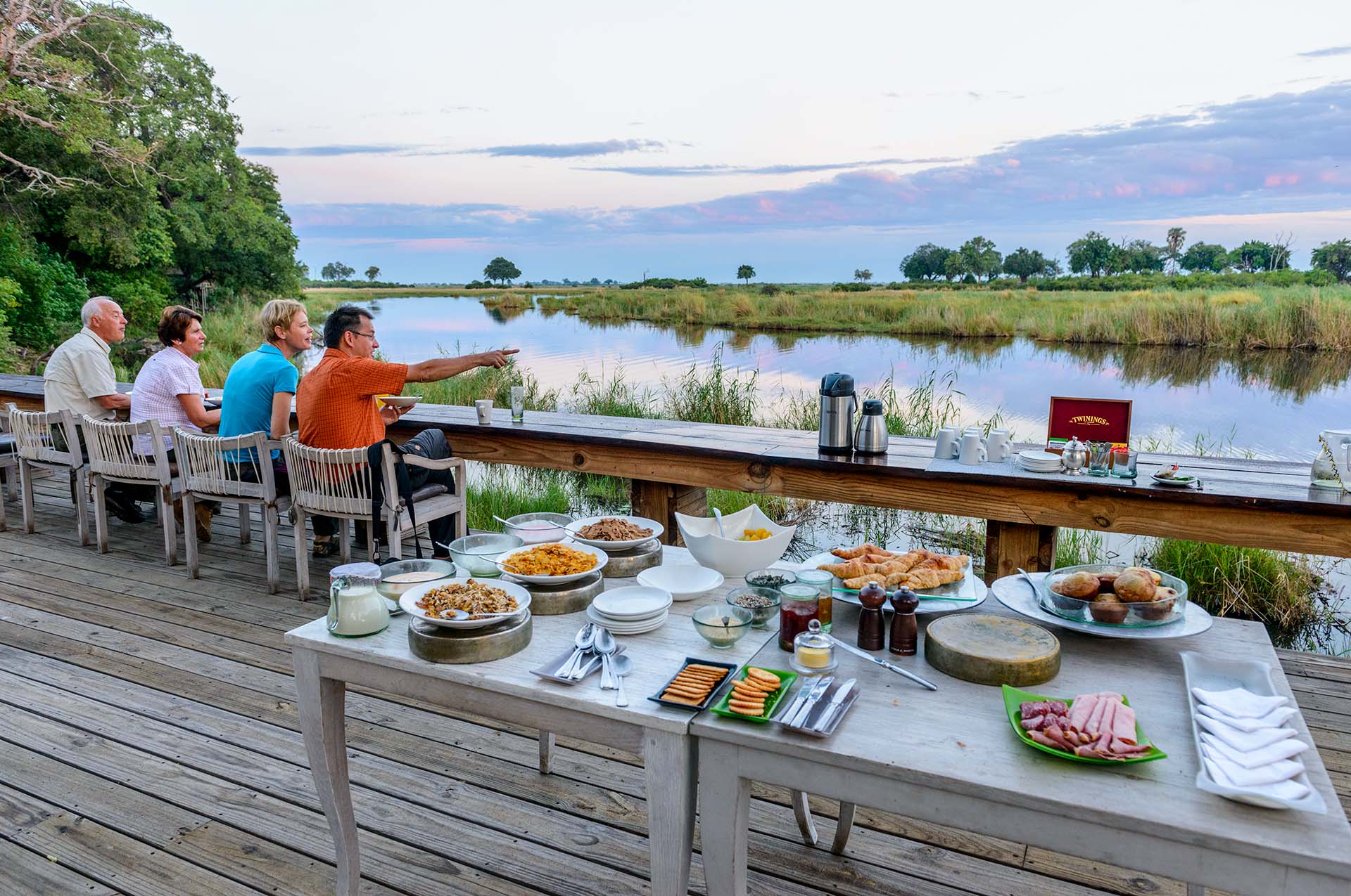 Breakfast with a view on Linyanti River