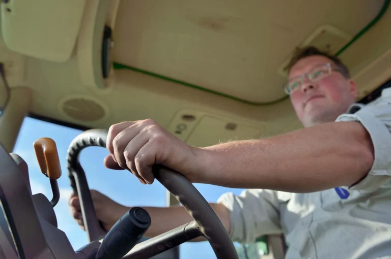 Man in tractor