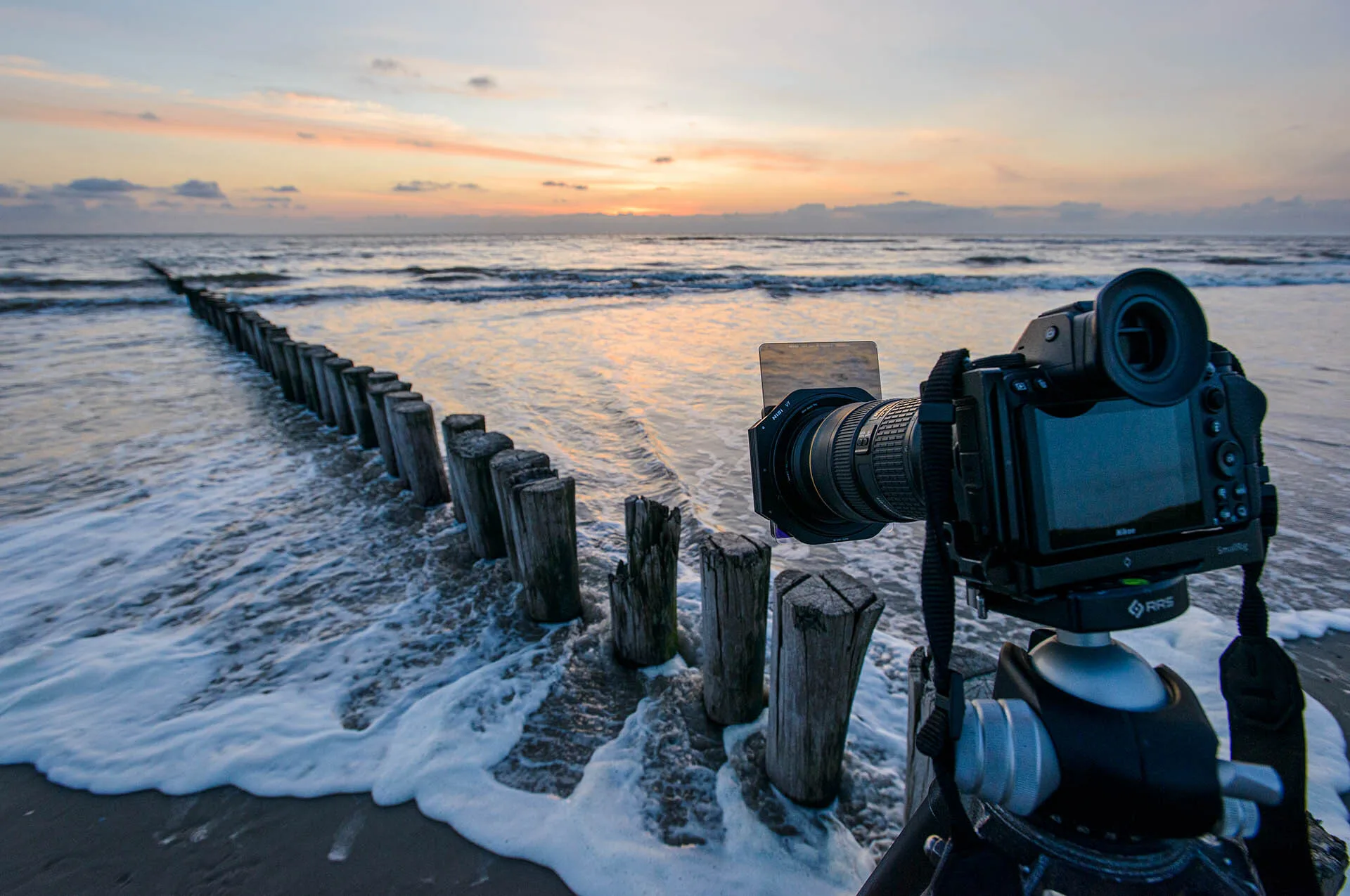 Filter gebruik bij paaltjes aan strand