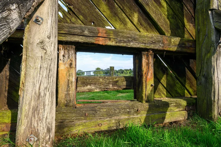 Oude sluisdeur