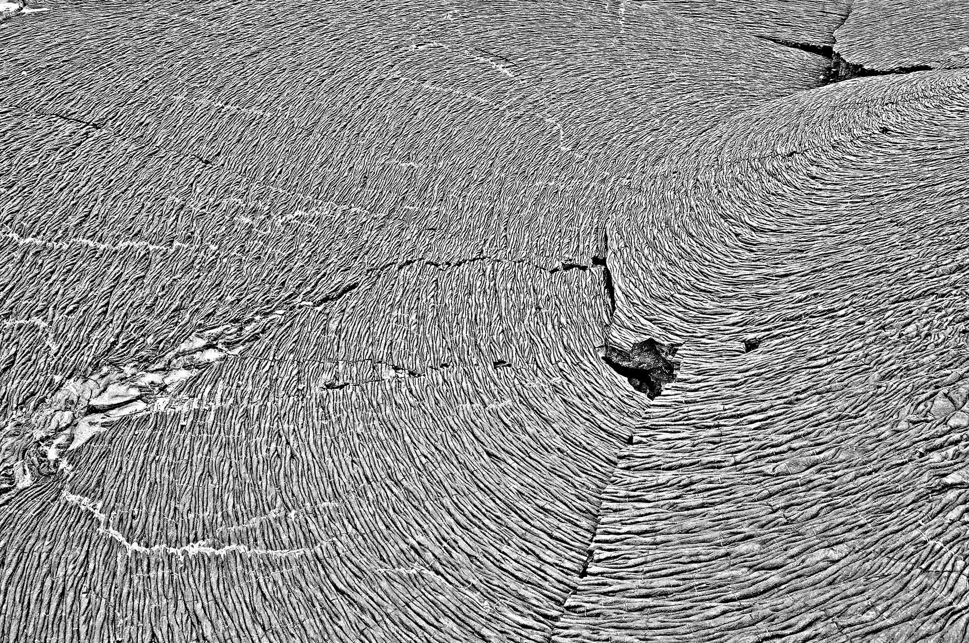 Pahoehoe lava black and white