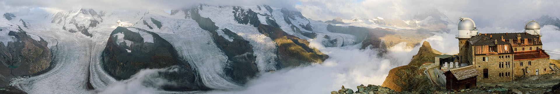 Panorama Kulmhotel Gornergrat met gletsjer